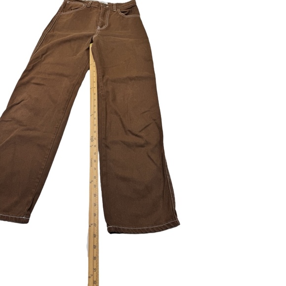 Reformation High Rise Straight Cowboy Jeans Brown, Size 25 - Picture 13 of 13